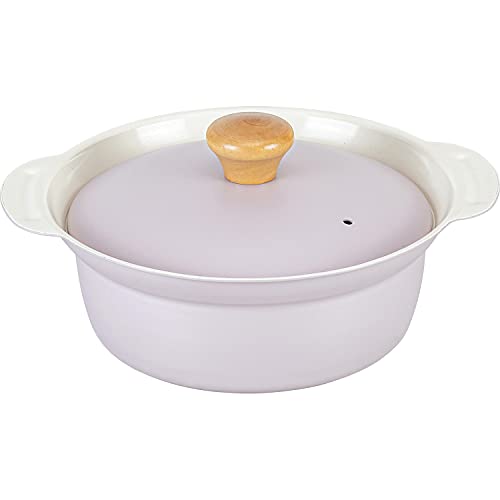 和平フレイズ 卓上鍋 18cm パープル 1~2人用 軽い 小さいサイズ セラミック加工 IH・ガス対応 プチなべ RB-2097