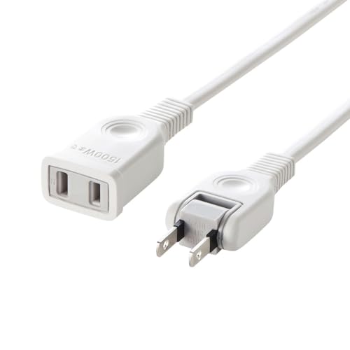 サンワサプライ 電源延長コード 2m トラッキング火災予防絶縁キャップ付きスイングプラグ TAP-EX2102 ..