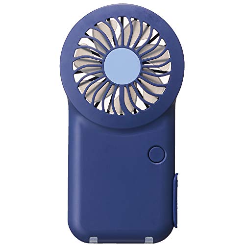 ドウシシャ 携帯扇風機 ポケットファン 薄型 2電源(USB 充電式) 風量3段階 ピエリア ネイビー FSV-51B NV