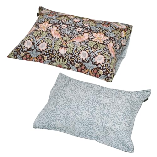 nishikawa 【 西川 】 枕カバー 63X43cmのサイズの枕に対応 ワイドサイズ 洗える 綿100％ モリス ギャラリー いちご泥棒