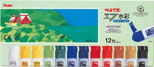 Rakuten - ぺんてる 絵の具 エフ水彩 WFC1-12 ポリチューブ入り 12色