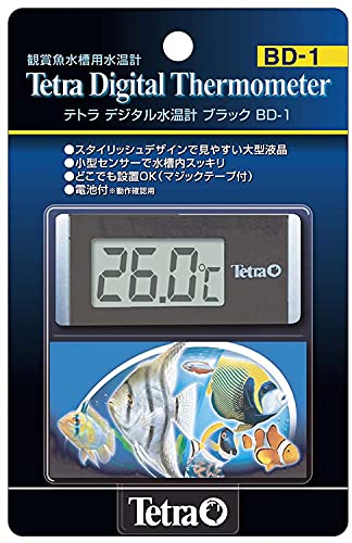 Rakuten - テトラ (Tetra)デジタル水温計 ブラック BD-1 水温計 アクアリウム 熱帯魚 メダカ 金魚