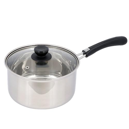 ベストコ 片手鍋 18cm ソースパン IH ガス火対応 ステンレス NQ-0204 エーデル