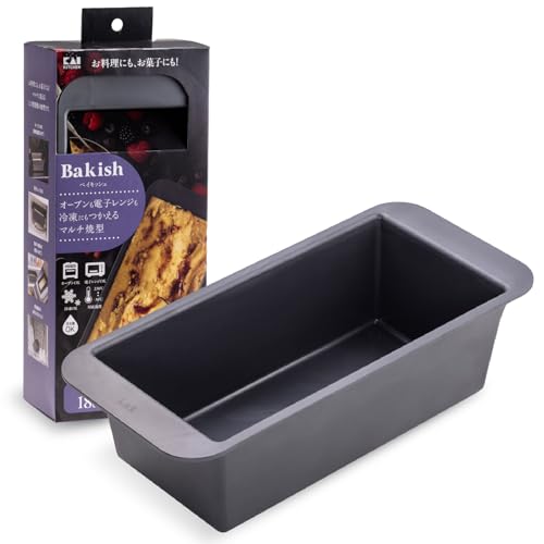 乐天商城 - 貝印 KAI Bakish パウンド型 18cm マルチ焼型 オーブン レンジ 冷蔵 冷凍 食洗機対応 お菓子作り ブラック DL7234