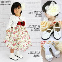シフォンフラワープリントノースリーブドレス花柄90100110120130結婚式発表会ワンピ