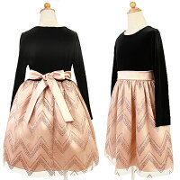 ストレッチベロアの長袖グリッタードレス