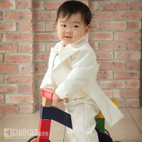 ベビータキシード男の子燕尾服5点セットベビー子供用燕尾服発表会結婚式七五三アイボリーグレーオフホワイト708090100ベビー燕尾服タキシード5点セット【アウトレット】