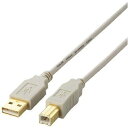 【1900年モデル】ELECOM USB2.0ケーブル 2.0m ベージュ USB2-20(2)