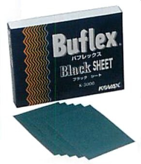 研磨シート 3000番相当 バフレックス ブラックシート 100枚入 70mm×114mm のり付 水研ぎタイプ ゴミ取り ブツ取り 目消し 仕上げ研磨 旧塗膜 足付け研磨 塗装 下地処理 自動車補修 鈑金塗装 作業