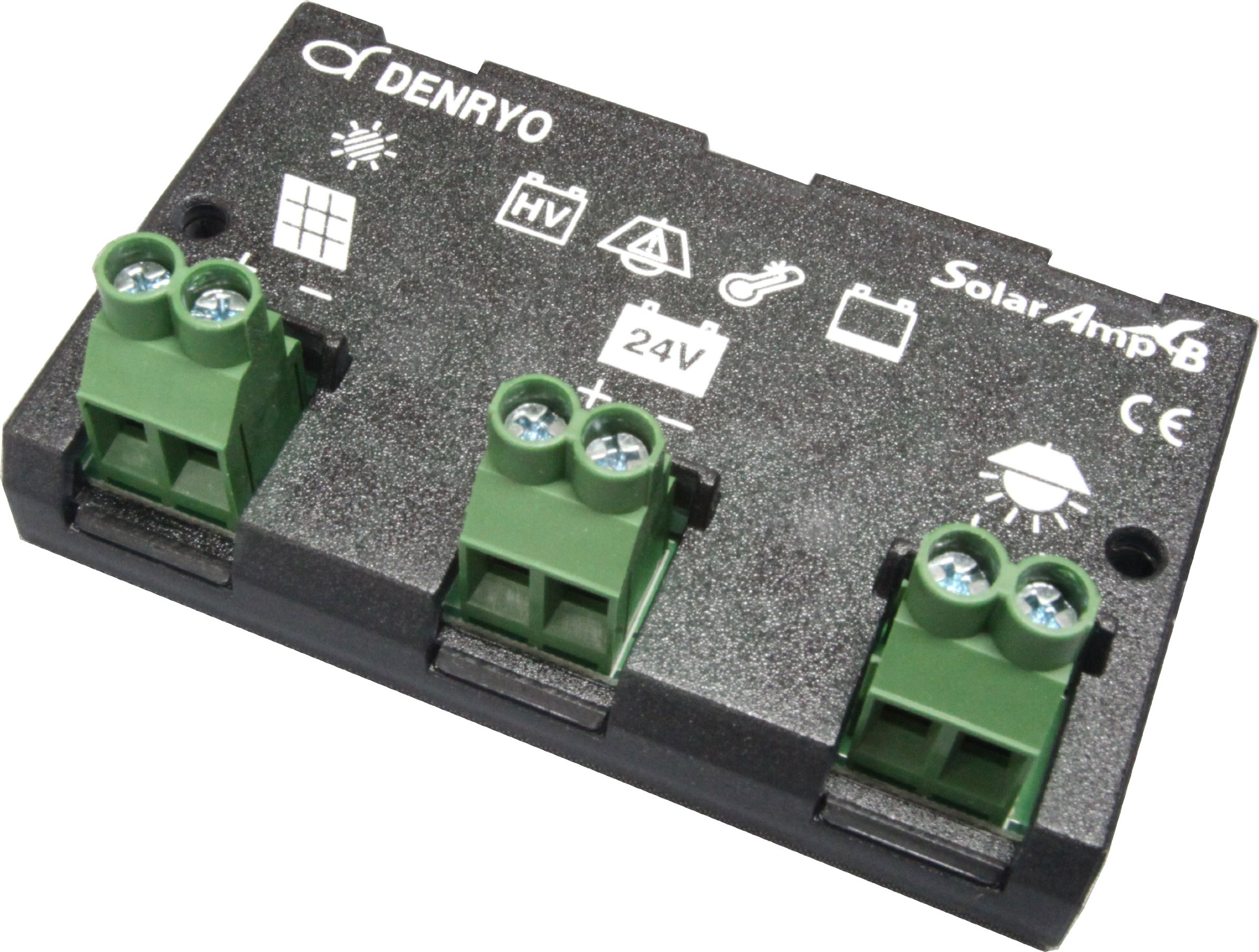 ・制御機能:充放電制御 ・システム電圧:24Vdc ・最大入力電圧:50Vdc ・動作可能最低電圧:8Vdc ・太陽電池入力電流:10A ・負荷電流:10A ・充電方式:PWM ・充電電圧:28.8V ・フロート充電電圧:27.4V ・負荷遮断電圧:23.0V ・負荷再接続電圧:25.0V ・バッテリータイプ:鉛蓄電池 ・動作温度範囲:-20~+60℃ ・温度補正:-30mV/℃ ・自己消費電流:2mA ・適合電線:#18AWG~#12AWG