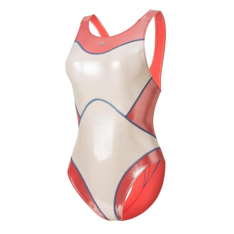 [LEOHEX] 超光沢レディース高伸縮性ステッチ スリムフィットクシーハイレグ 競泳水着
