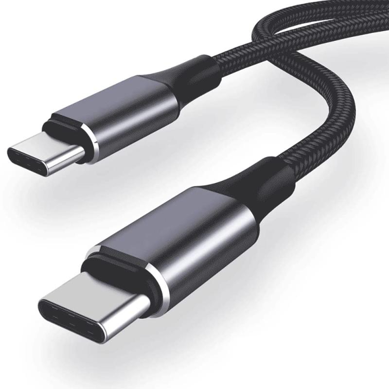 USB Type C ケーブル 100W/5A PD対応 QC 4.0急速充電 高速データ転送 高耐久ナイロン編み Type c to Type c タイプC 充電ケーブル MacBook Pro、iPad Pro/Air、iPad mini 6、Xpe