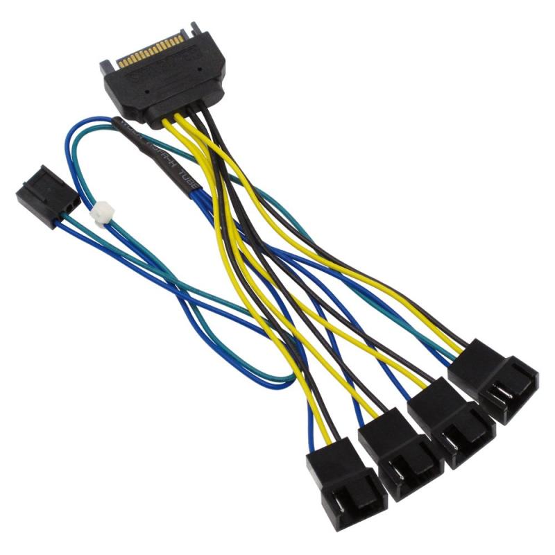 アイネックス ファンPWM信号 4分岐ケーブル [ 10cm ]