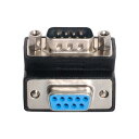 xiwai 90 度角度コネクタ 9Pin RS232 オス - メスナットタイプ性別チェンジャー延長アダプター(2)