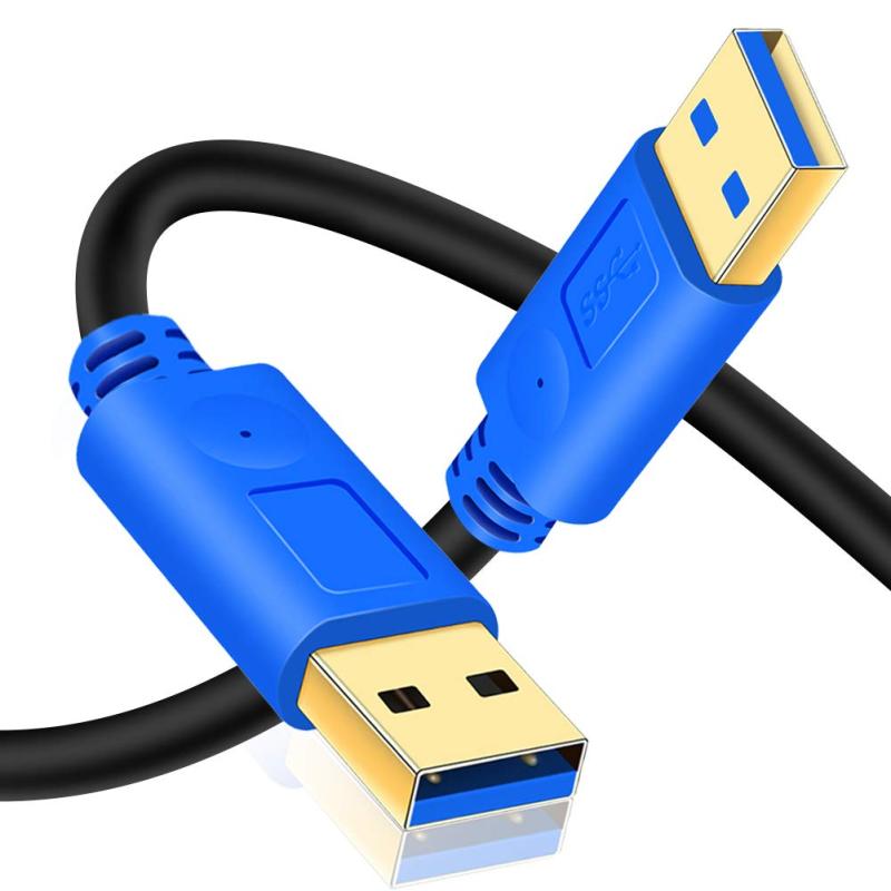 USBオス-オスケーブル0.5m、USB 3.0 A-AケーブルコードSuperSpeedデータ転送5Gbpsケーブル（外付けハードドライブエンクロージャー、DVD、TVボックス、スピーカー、プリンター、モデム、カメラ用）