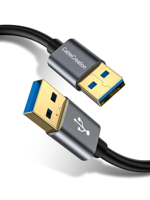 USB 3.0ケーブル CableCreation USB 3.0 A (オス) - (オス) USB to USBケーブル HDDエンクロージャ、カメラ、手書きボード、ラジエーターなど対応 スペースグレー
