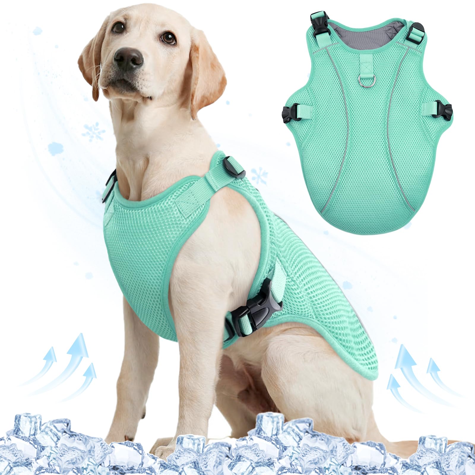 犬用冷却ベスト クールベスト 犬 服 夏用 ひんやり 濡らすだけ 吸水生地 熱中症対策グッズ 涼しい 冷却スーツ 虫対策 お出かけ お散歩 アウトドア服 小型犬 中型犬 大型犬 暑さ対策 ペット