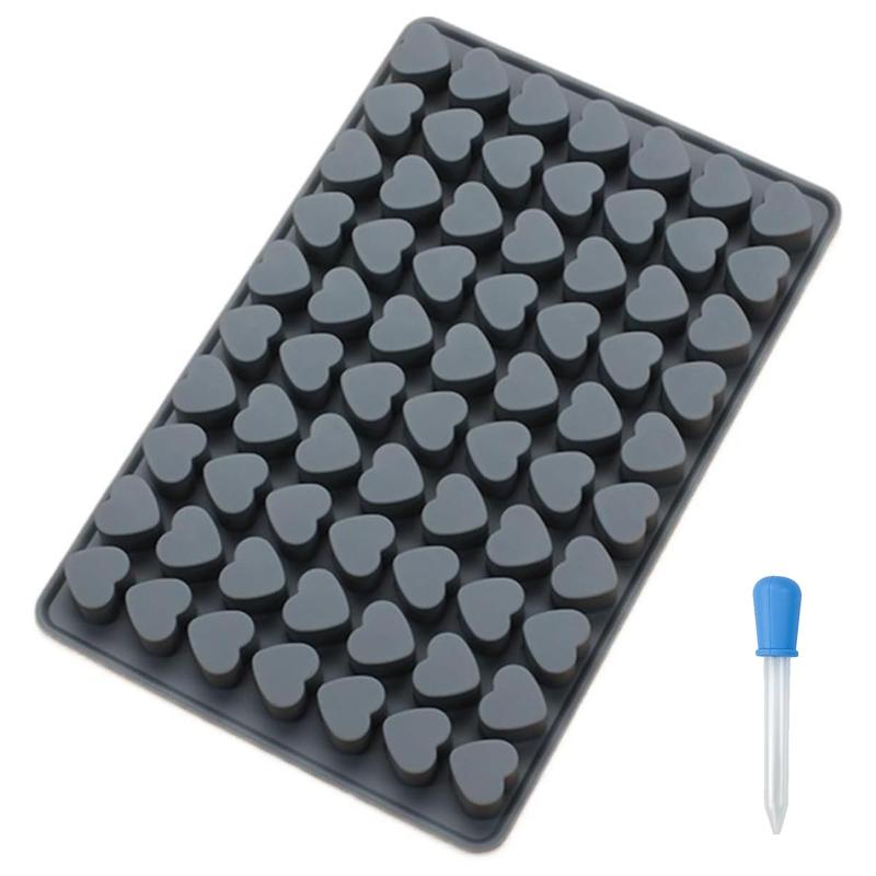 DEVENTORZ ハート型 シリコン型 グミベア キャンディ型 骨型 チョコ型 シリコン型 シリコンモールド チョコレート型 お菓子型 ドロッパー1個付き シリコン型 ケーキ型 製菓道具 焼き型 キッチ