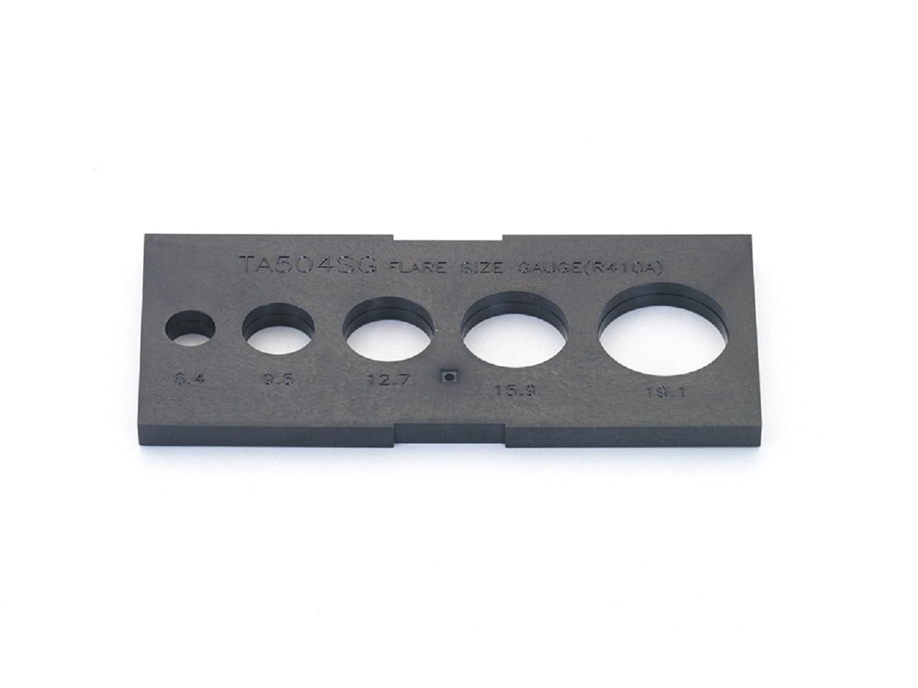 ・サイズ:50×112mm ・適合サイズ:1/4″、3/8″、1/2″、5/8″、3/4″ ・機能:フレアサイズの良否判定 ・型番:TA504SG