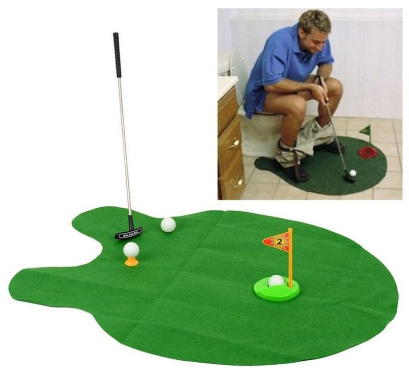 【 ゴルフ好き には もってこいの プレゼント 】 トイレ で 楽しむ ゴルフパター 練習 マット ボール ..