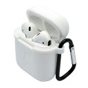AirPodsケース カバー シリコン製 収納ケース 保護用 AppleワイヤレスイヤホンAirPod用 ホワイト…(2)