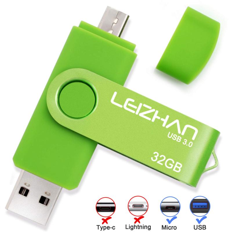 LEIZHAN 32GB 64GB 128GB メモリー USB フラッシュドライブ Android パープル 回転式 人気 USB OTG 3.0 マイクロ ペンドライブ 携帯電話用 高速