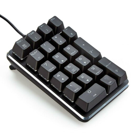 テンキーボード メカニカル式テンキーパッド 21キーテンキーパッド 5000万回高耐久 USB接続 ブラック Windows Mac 対応 テンキーボード メカニカル式テンキーパッド 21キーテンキーパッド 5000万回高耐久 USB接続 ブラック Windows Mac 対応