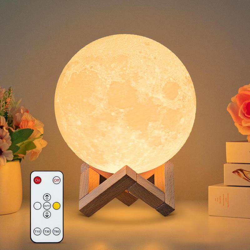 TOOGE プレゼント 女性 人気 月ライト【4代目】 間接照明 おしゃれ 3Dプリント usb充電 タッチ調光 無段階調光 誕生日プレゼント