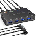 KVM スイッチ、USB3.0 DP HDMI KVM スイッチ 8K...(2)