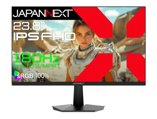 JAPANNEXT 23.8インチ IPSパネル搭載 180Hz対応 フルHD(1920x1080)解像度 ゲーミングモニター JN-IPS238G180F 1ms(GTG/MPRT) HDMI DP sRGB:100% PS5:120Hz接続 【2年】 JAPANNEXT 23.8インチ IPSパネル搭載 180Hz対応 フルHD(1920x1080)解像度 ゲーミングモニター JN-IPS238G180F 1ms(GTG/MPRT) HDMI DP sRGB:100% PS5:120Hz接続 【2年】