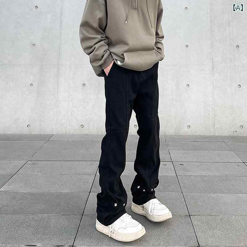 デニムパンツ。レトロベーシック。ゆったりとしたストレートレッグのシルエット。綿素材にウォッシュ加工を施しました。ブラックとホワイトの2色展開で.サイズはSから3XLまでございます。