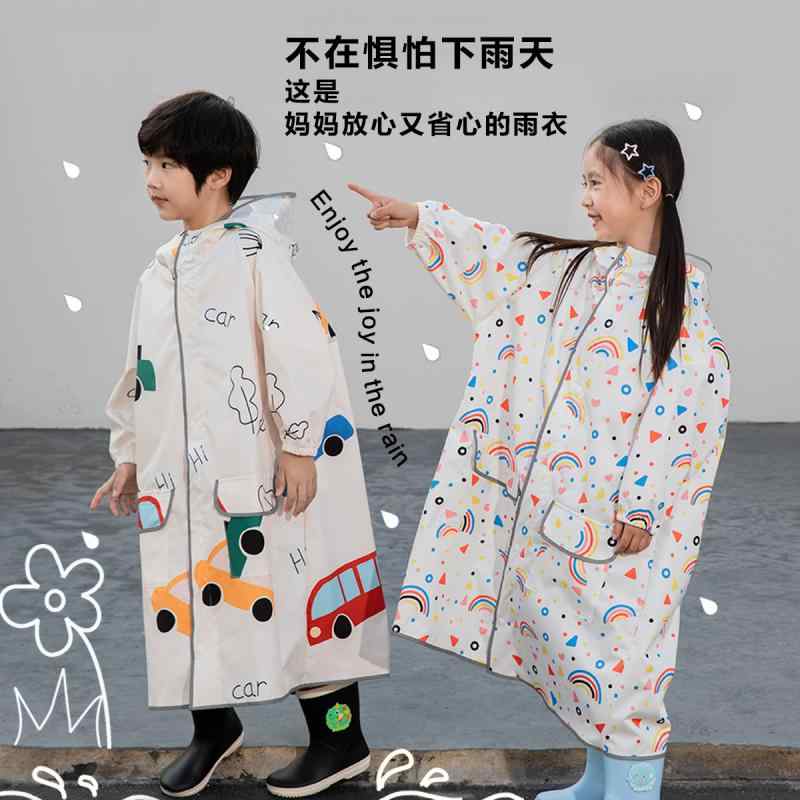 レインコート キッズ ランドセル対応 防水 通学 通園 フード付き レインポンチョ 子ども 女の子 男の子 シンプル ベーシック スタンダード カジュアル 定番