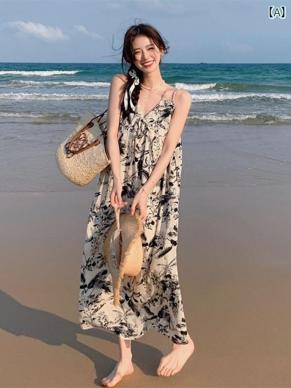 ワンピース レディース ノースリーブキャミソール ロング丈マキシ丈フレア ナチュラルカジュアルリゾート 海ビーチ旅行お出かけ シンプルベーシックスタンダード定番おしゃれかわいいきれいめ大人フェミニン