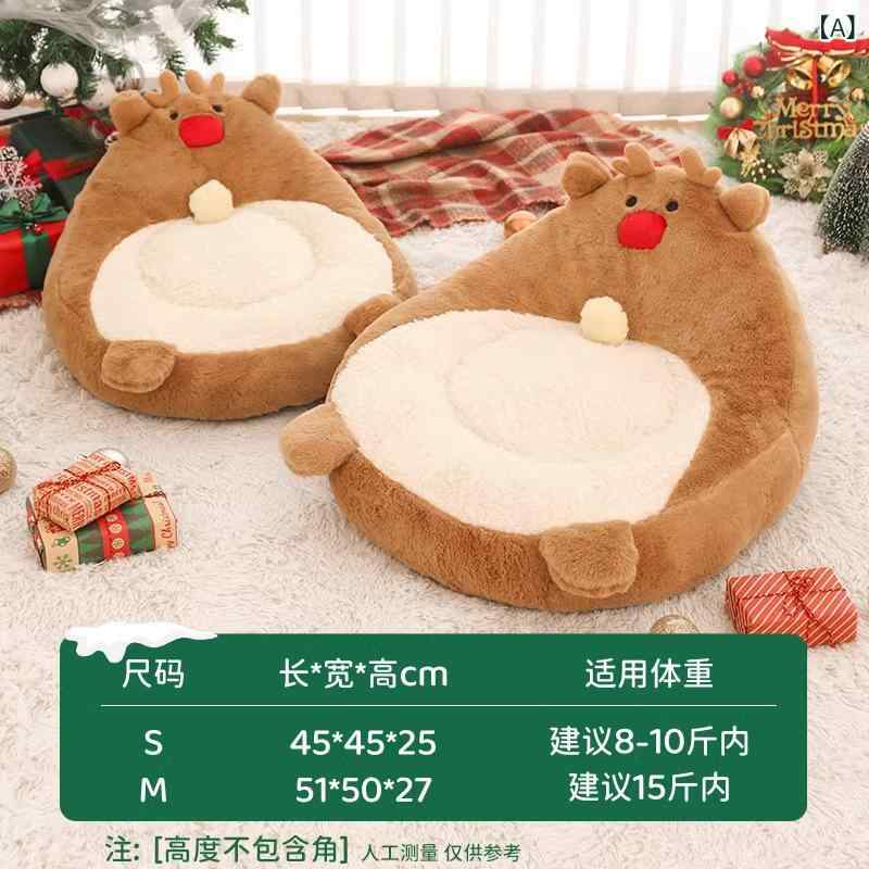 猫ベッド 猫 クリスマス クッション ペットベッド ペットハウス 小型犬 室内用 寝...