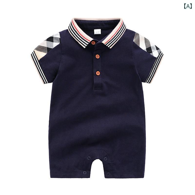 ベビー ロンパース 半袖 前開き 綿100% 襟付き 薄手 涼しい 通気性重視 夏服 カバーオール 赤ちゃん 服 男の子 女の子 新生児 プレオール お出かけ着 ショートオール スナップボタン 着脱簡単 快適素材 外出 部屋着 普段使い 贈り物 ギフト