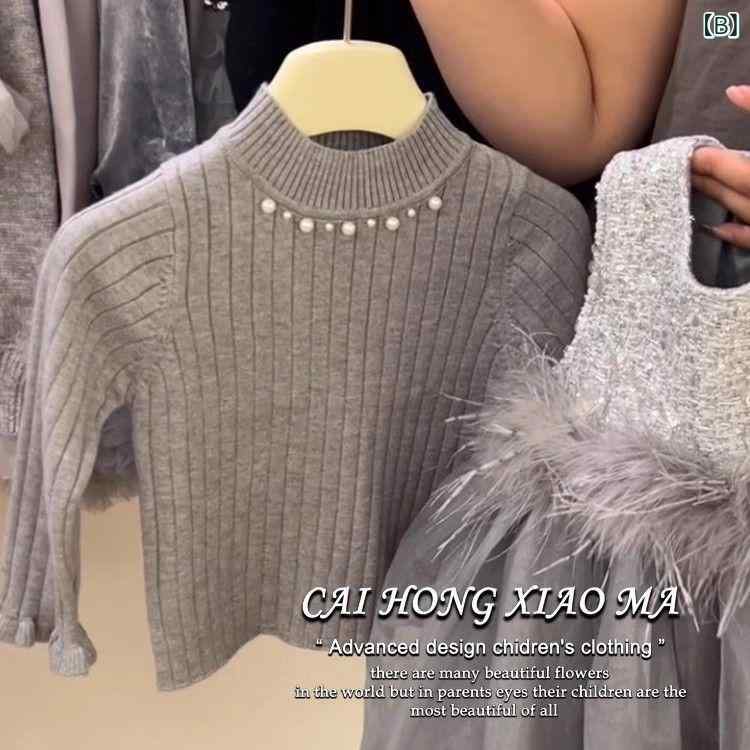 ベビー ドレス チュール ワンピース 裏起毛 長袖 子供服 女の子 フォーマル 1歳 動...