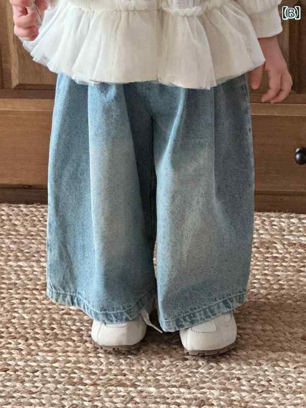 ベビー セットアップ 女の子 秋服 デニム パンツ カーディガン付き 2点セット コー...