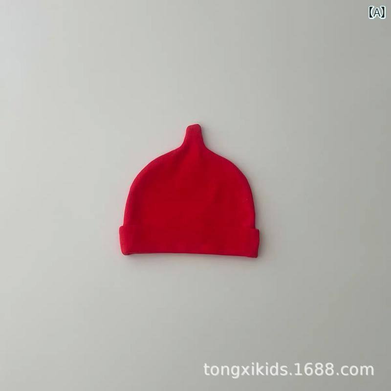 Hats - ベビー帽子 新生児 赤ちゃん ぼうし 綿100% 縫い目なし シームレス仕様 伸縮性素材 フィット感 軽量 通気性 韓国 ニュアンスカラー シンプル 退院時 出産準備 お宮参り お出かけ 室内用 寒さ対策 日よけ対策 オールシーズン対応 ビーニー