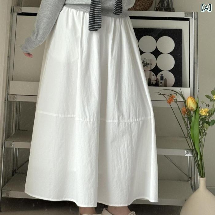 プリーツスカート ロング丈 Aライン ウエストゴム ハイウエスト 軽やか シワになりにくい フレアスカート ミモレ丈 休日 落ち感のある生地が揺れる通気性の良い風合い 裏地付きで透けにくい仕様 オフィスから日常まで幅広く活躍する 縦ラインを強調するデザイ