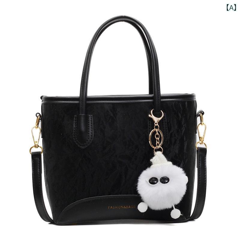 ショルダーバッグ レディース 通勤 仕事 バケツ型 ワンショルダー 肩掛け 手提げ カバン 春 レトロ シンプル 無地 レザー調 PU 合皮 おしゃれ カジュアル オフィス お出かけ デイリー 軽量 収納 通学 2way 整理