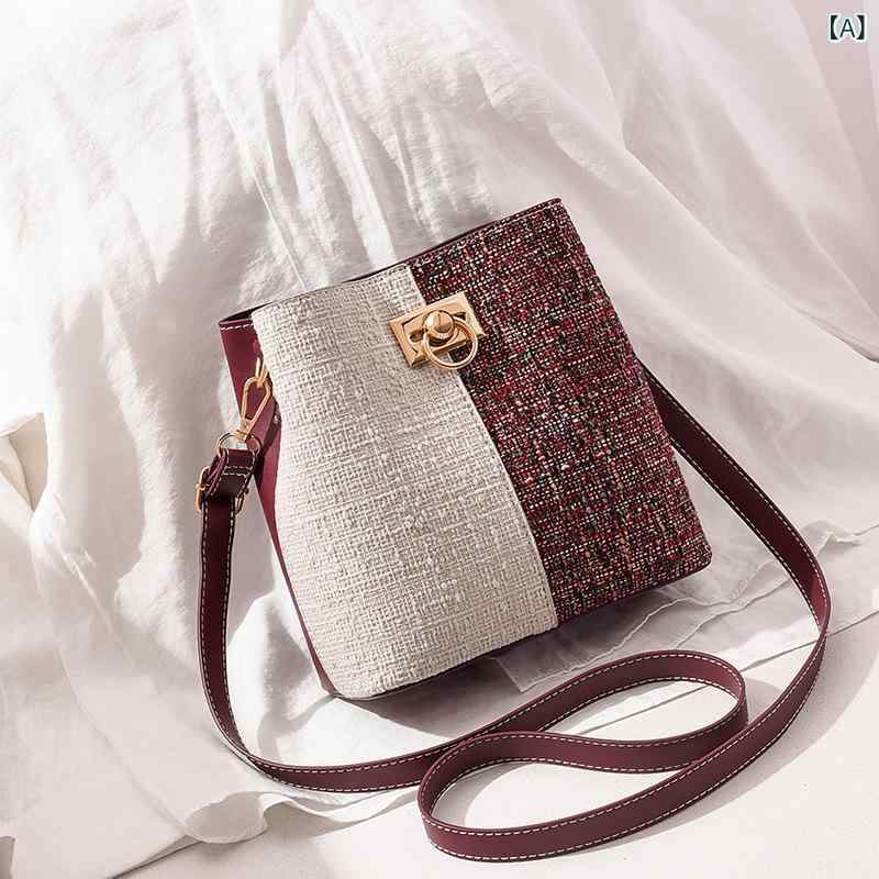 ショルダーバッグ レディース バケツバッグ 斜めがけ 肩掛け 手提げ 2way 軽量 かばん おしゃれ カジュアル シンプル 無地 小さめ 旅行..