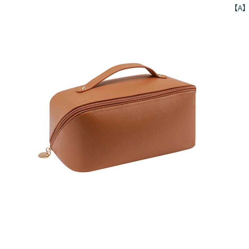 化粧ポーチ レディース 大容量 バニティポーチ ボックス型 刺しゅう入り メイクポーチ コスメポーチ 旅行 出張 持ち運び 小物入れ 洗面具 収納ポーチ 多機能 スクエア 整理整頓 トラベル 便利グッズ