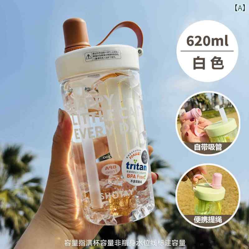 水筒 大容量 ストロー付き クリアボトル 1000ml スポーツボトル 透明 持ち運び 耐熱 直飲み プラスチック マグボトル 軽い 丈夫 広口 洗いやすい アウトドア キャンプ ジム 運動 フルーツティー 遠足 オフィス