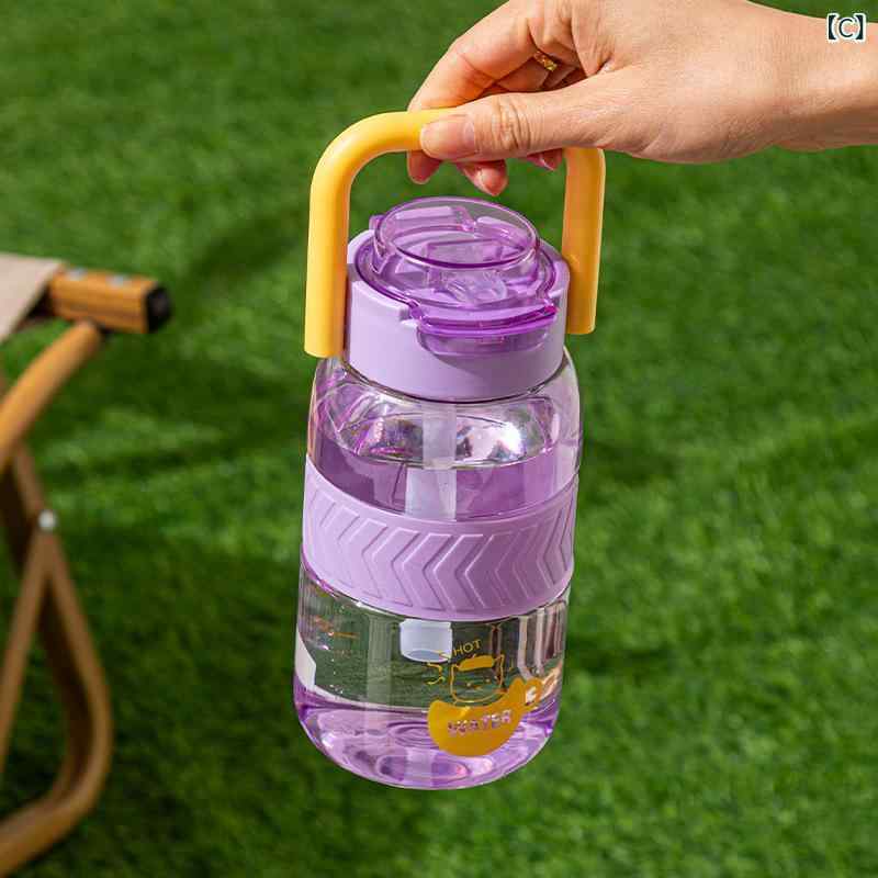 水筒 大容量 ストロー付き スポーツボトル プラスチックボトル 1リットル 直飲み 持ち運び 軽量 クリアボトル 耐熱 洗いやすい 運動 キャンプ 登山 学校 オフィス ジム 水分補給 子供 大人 ウォーターボトル