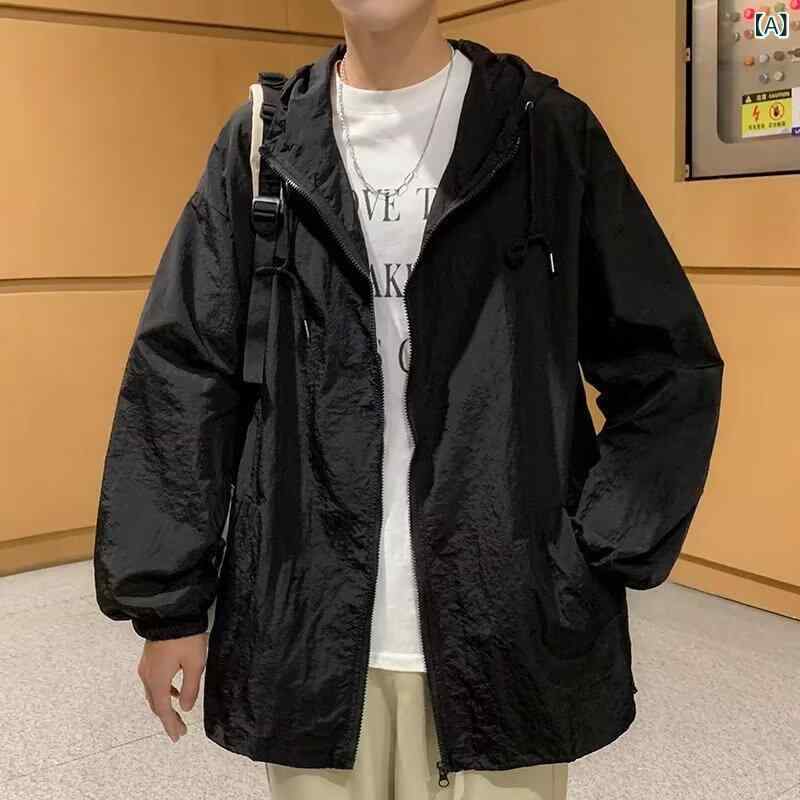 UVカットパーカー メンズ レディース ラッシュガード 接触冷感 ジップアップ 長袖 フード付き 撥水 軽量 薄手 大きいサイズ アウトドア 紫外線対策 釣り 登山 スポーツ 速乾 通気性 無地 夏用
