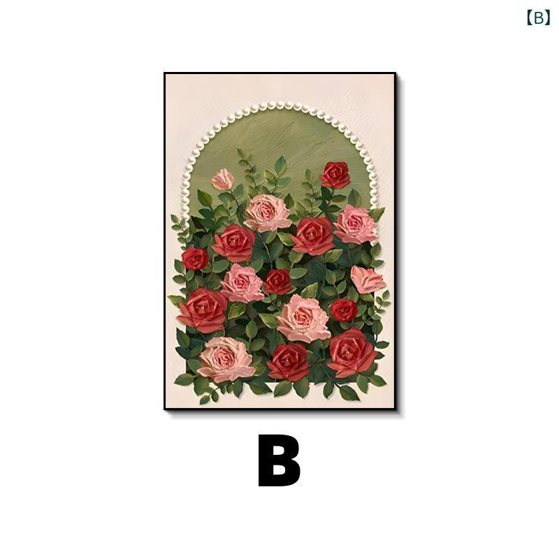 アートパネル 壁掛けインテリア 絵画 薔薇のフラワーモチーフ アンティーク調 レト...
