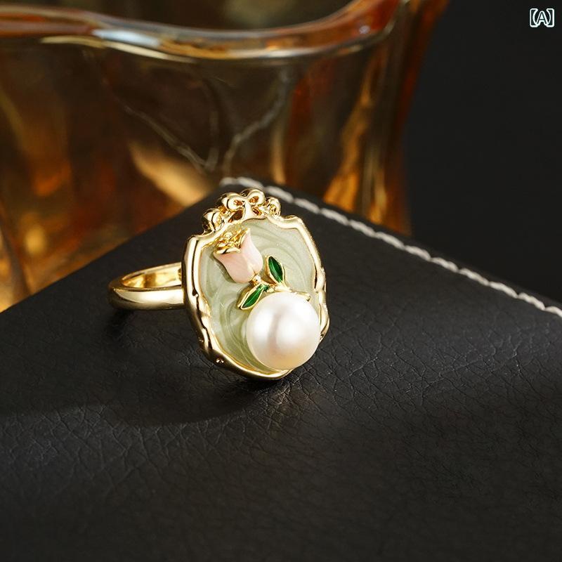指輪 淡水パール リング フリーサイズ オープンリング パール 石 アクセサリー ジュエリー 大粒 一粒 冠婚葬祭 フォーマル パーティー 結婚式 披露宴 カジュアル ギフト プレゼント 贈り物 記念日 調節可能 アンティーク調