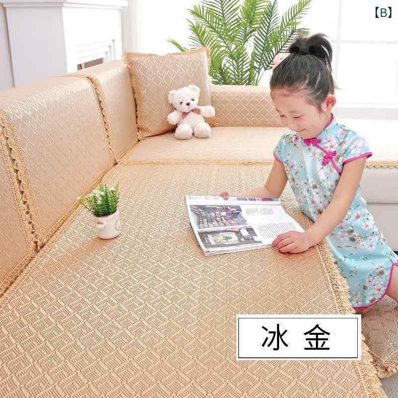 ソファーパッド 夏用接触冷感涼感素材ひんやりマット リビングソファーカバー滑り...