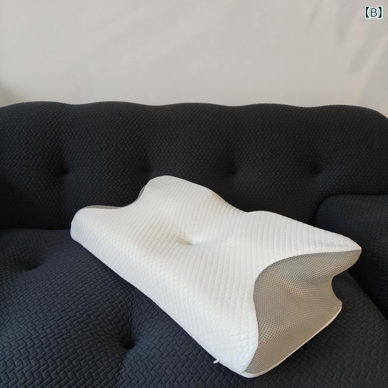mandarinoの枕 レディース 頸椎サポート 枕 低反発素材 蝶型 頸椎安定型 人間工学設計 仰向け 横向き寝 頸椎枕 頸椎ケア 睡眠改良 頸椎枕 頸椎用 頭圧分散 頸椎サポート 頸椎フィット 頸椎枕 頸椎枕 頸椎サポート枕 頸椎枕 頸椎サポート枕 頸椎枕｜アングル2