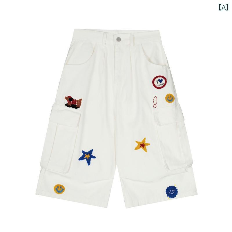 ショートパンツ メンズ レディース ハーフパンツ 七分丈 カーゴパンツ ワイドパンツ ポケット付き 通気性 夏用 ワークパンツ 大きいサイズ ゆったり ミリタリーパンツ 動きやすい 登山 キャンプ